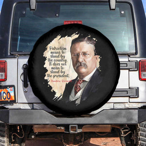 Theodore Roosevelt Quote Spare Tire Cover American History Presidents Day TS14 No hole Black Print Your Wear