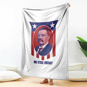 Theodore Roosevelt Patriotic American Flag Throw Blanket Big Stick Energy President TS14 Print Your Wear