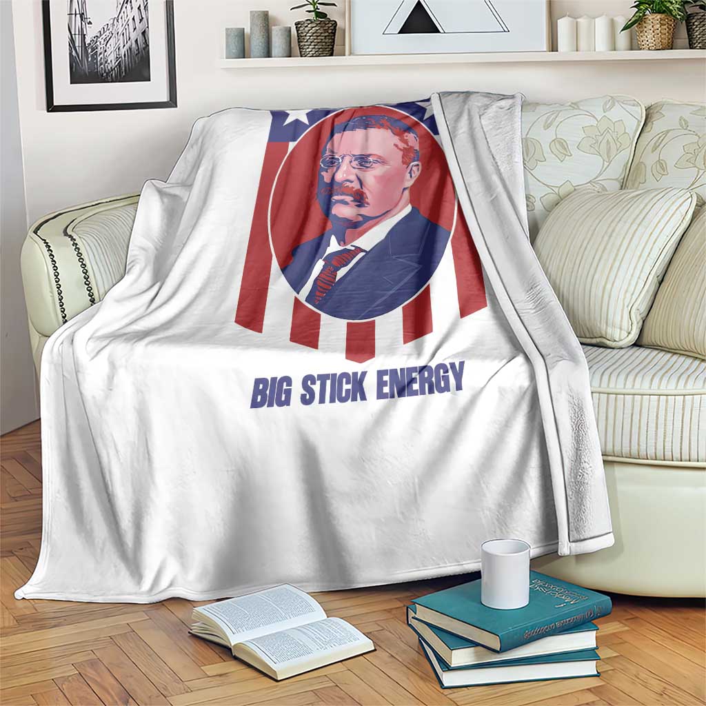 Theodore Roosevelt Patriotic American Flag Throw Blanket Big Stick Energy President TS14 Print Your Wear