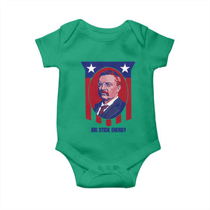 Theodore Roosevelt Patriotic American Flag Baby Onesie Big Stick Energy President TS14 Irish Green Print Your Wear