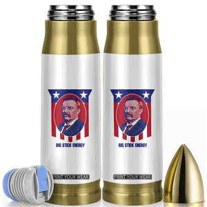 Theodore Roosevelt Patriotic American Flag Bullet Tumbler Big Stick Energy President TS14 White Print Your Wear