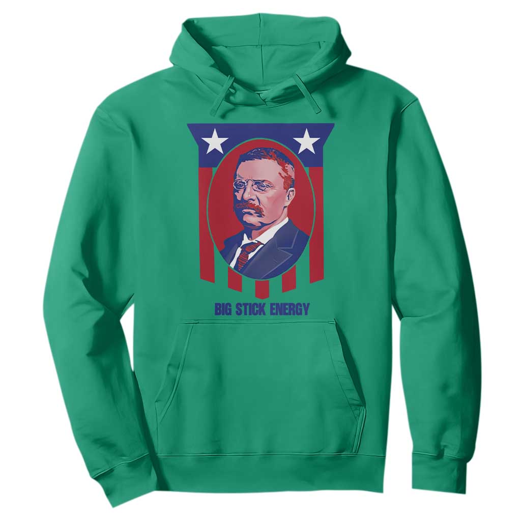 Theodore Roosevelt Patriotic American Flag Hoodie Big Stick Energy President TS14 Irish Green Print Your Wear