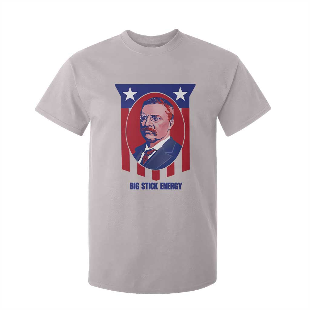 Theodore Roosevelt Patriotic American Flag T Shirt For Kid Big Stick Energy President TS14 Ice Gray Print Your Wear