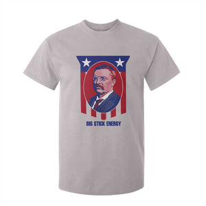 Theodore Roosevelt Patriotic American Flag T Shirt For Kid Big Stick Energy President TS14 Ice Gray Print Your Wear