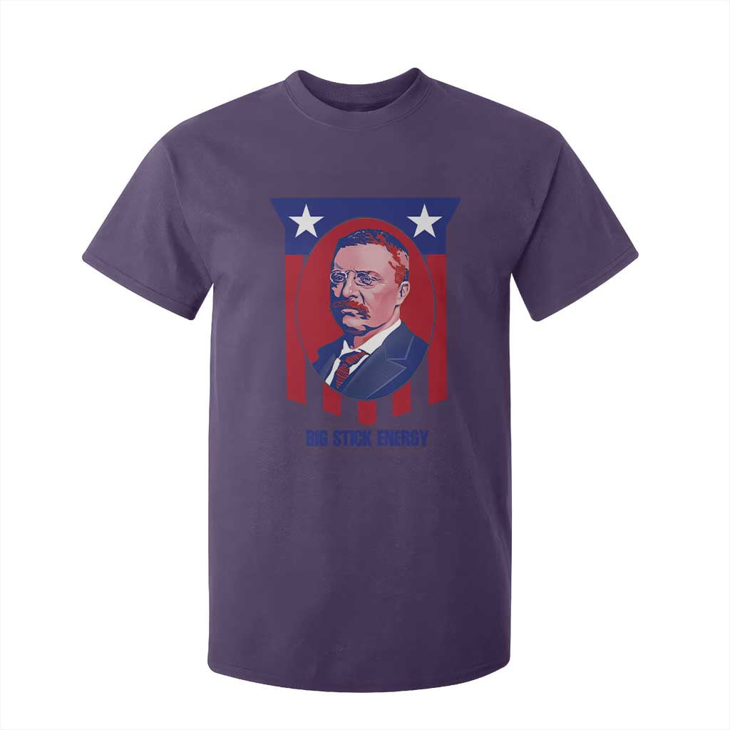 Theodore Roosevelt Patriotic American Flag T Shirt For Kid Big Stick Energy President TS14 Purple Print Your Wear