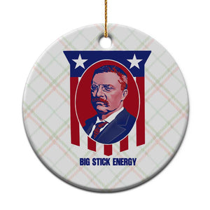 Theodore Roosevelt Patriotic American Flag Ceramic Ornament Big Stick Energy President TS14 1pc Christmas Plaid Print Your Wear