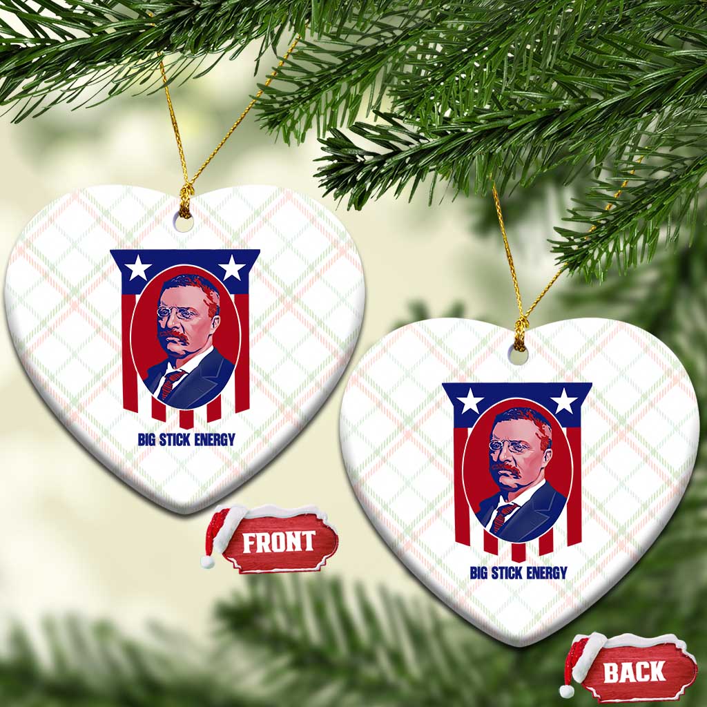 Theodore Roosevelt Patriotic American Flag Ceramic Ornament Big Stick Energy President TS14 Print Your Wear