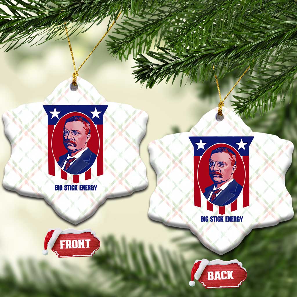 Theodore Roosevelt Patriotic American Flag Ceramic Ornament Big Stick Energy President TS14 Print Your Wear