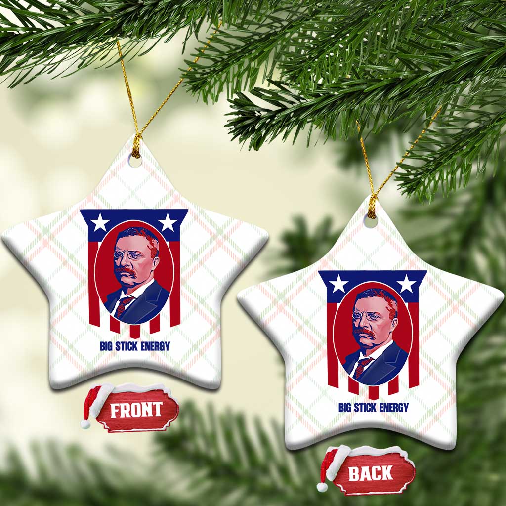 Theodore Roosevelt Patriotic American Flag Ceramic Ornament Big Stick Energy President TS14 Print Your Wear