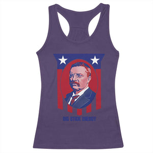 Theodore Roosevelt Patriotic American Flag Racerback Tank Top Big Stick Energy President TS14 Purple Print Your Wear