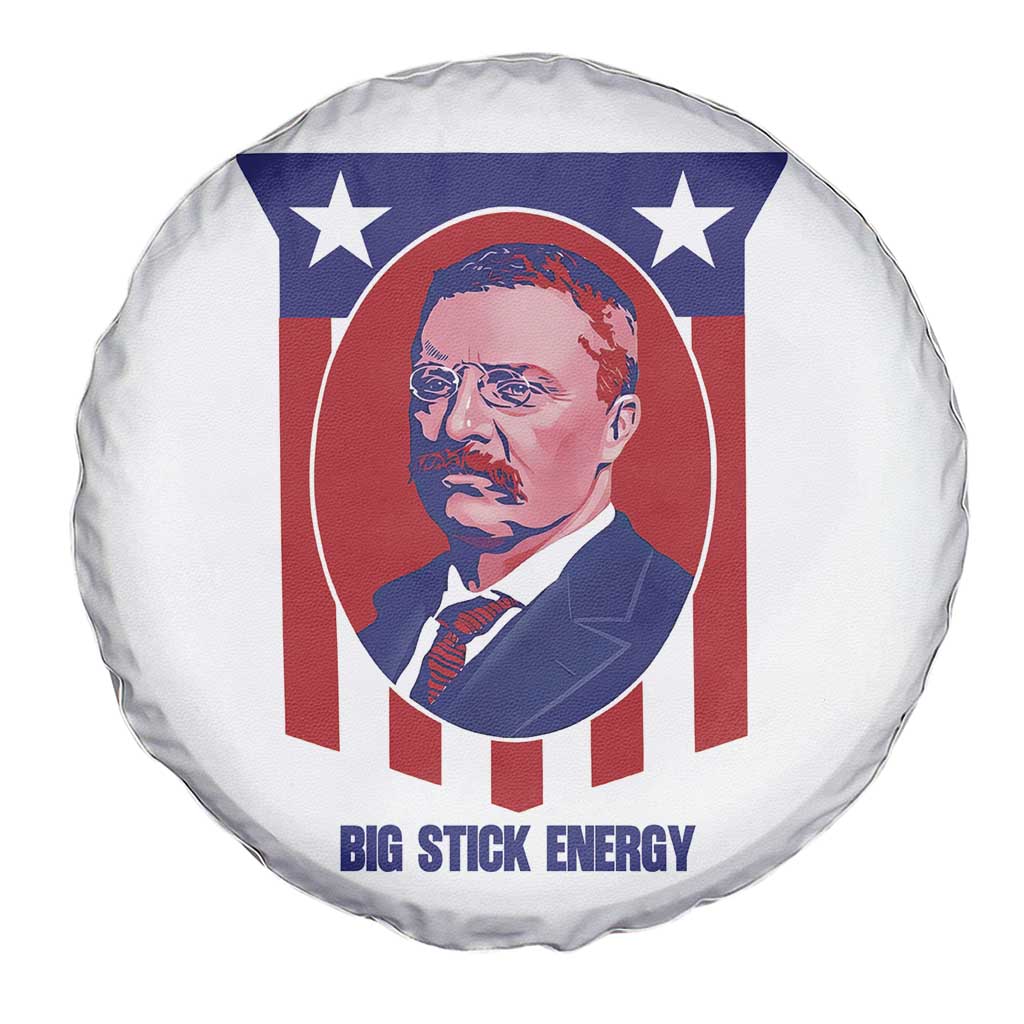 Theodore Roosevelt Patriotic American Flag Spare Tire Cover Big Stick Energy President TS14 Print Your Wear