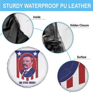 Theodore Roosevelt Patriotic American Flag Spare Tire Cover Big Stick Energy President TS14 Print Your Wear