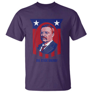 Theodore Roosevelt Patriotic American Flag T Shirt Big Stick Energy President TS14 Purple Print Your Wear