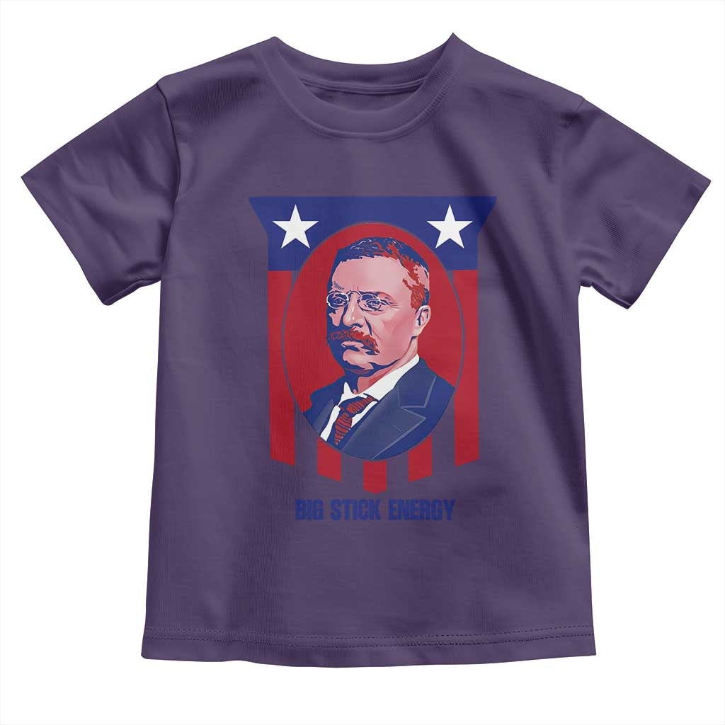 Theodore Roosevelt Patriotic American Flag Toddler T Shirt Big Stick Energy President TS14 Purple Print Your Wear