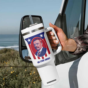 Theodore Roosevelt Patriotic American Flag Tumbler With Handle Big Stick Energy President TS14 Print Your Wear