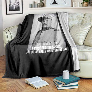 Theodore Roosevelt Quote Throw Blanket I Don't Always Get Shot But When I Do TS14 Print Your Wear