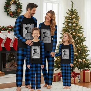 Theodore Roosevelt Quote Plaid Pajama Set I Don't Always Get Shot But When I Do TS14 Blue Plaid Print Your Wear