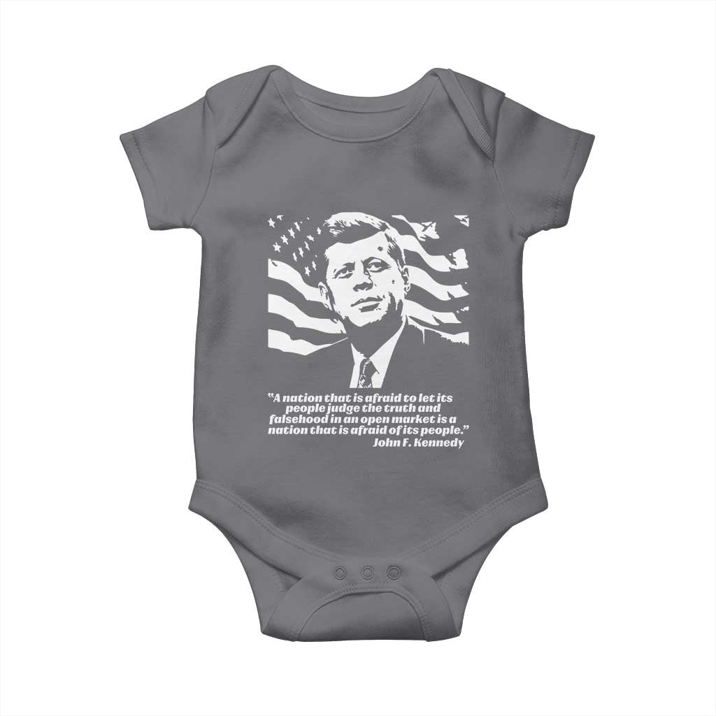 Theodore Roosevelt Quote Baby Onesie Patriotic American Flag Presidents Day TS14 Charcoal Print Your Wear