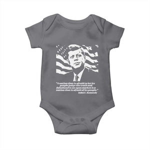 Theodore Roosevelt Quote Baby Onesie Patriotic American Flag Presidents Day TS14 Charcoal Print Your Wear