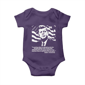 Theodore Roosevelt Quote Baby Onesie Patriotic American Flag Presidents Day TS14 Purple Print Your Wear