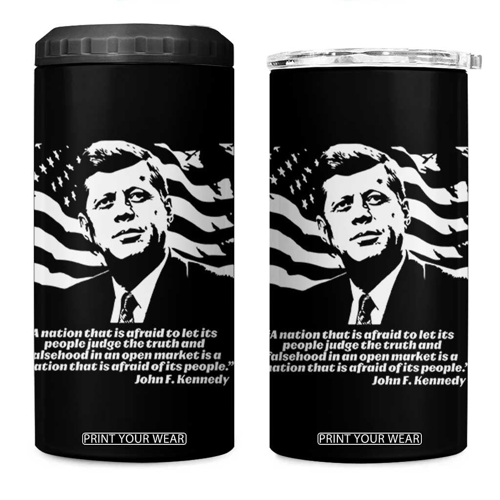 Theodore Roosevelt Quote 4 in 1 Can Cooler Tumbler Patriotic American Flag Presidents Day TS14 One Size: 16 oz Black Print Your Wear