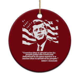 Theodore Roosevelt Quote Ceramic Ornament Patriotic American Flag Presidents Day TS14 1pc Red Print Your Wear