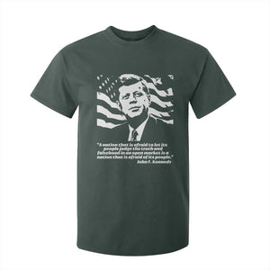 Theodore Roosevelt Quote T Shirt For Kid Patriotic American Flag Presidents Day TS14 Dark Forest Green Print Your Wear