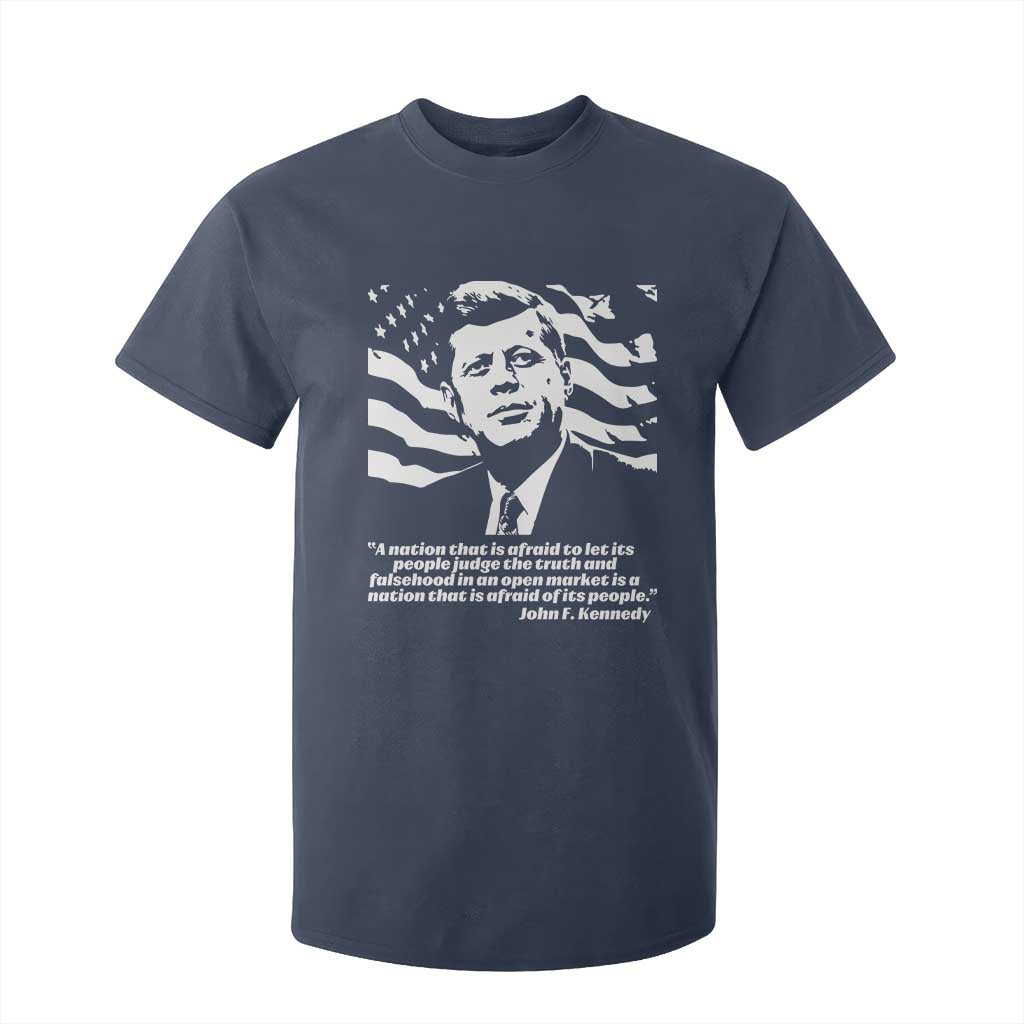 Theodore Roosevelt Quote T Shirt For Kid Patriotic American Flag Presidents Day TS14 Navy Print Your Wear