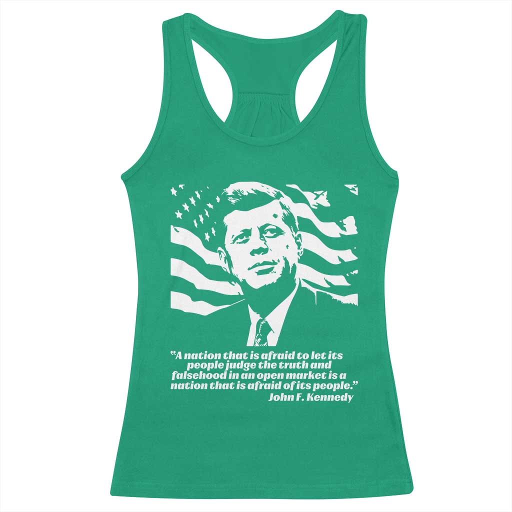 Theodore Roosevelt Quote Racerback Tank Top Patriotic American Flag Presidents Day TS14 Irish Green Print Your Wear
