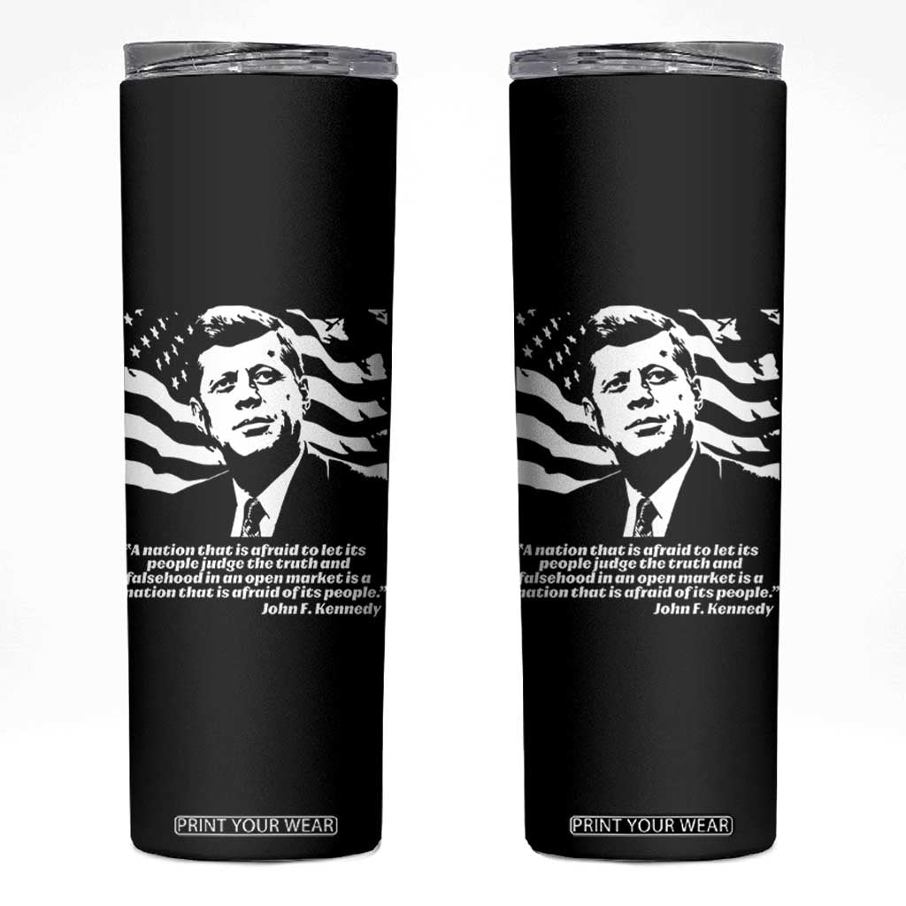 Theodore Roosevelt Quote Skinny Tumbler Patriotic American Flag Presidents Day TS14 Black Print Your Wear