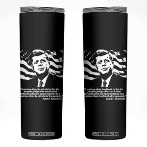 Theodore Roosevelt Quote Skinny Tumbler Patriotic American Flag Presidents Day TS14 Black Print Your Wear