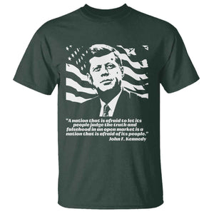 Theodore Roosevelt Quote T Shirt Patriotic American Flag Presidents Day TS14 Dark Forest Green Print Your Wear