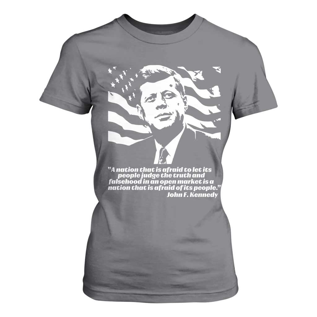 Theodore Roosevelt Quote T Shirt For Women Patriotic American Flag Presidents Day TS14 Charcoal Print Your Wear