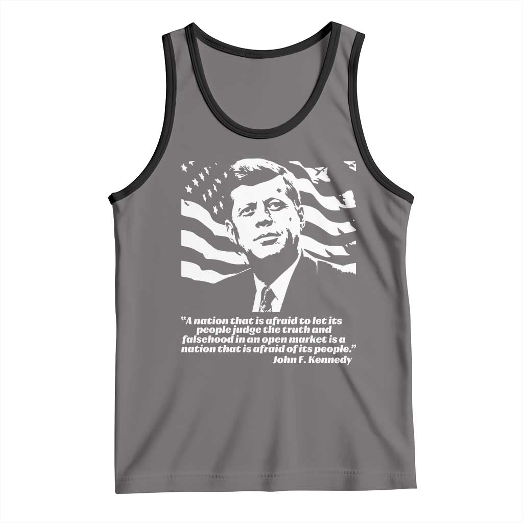 Theodore Roosevelt Quote Tank Top Patriotic American Flag Presidents Day TS14 Deep Heather Black Print Your Wear