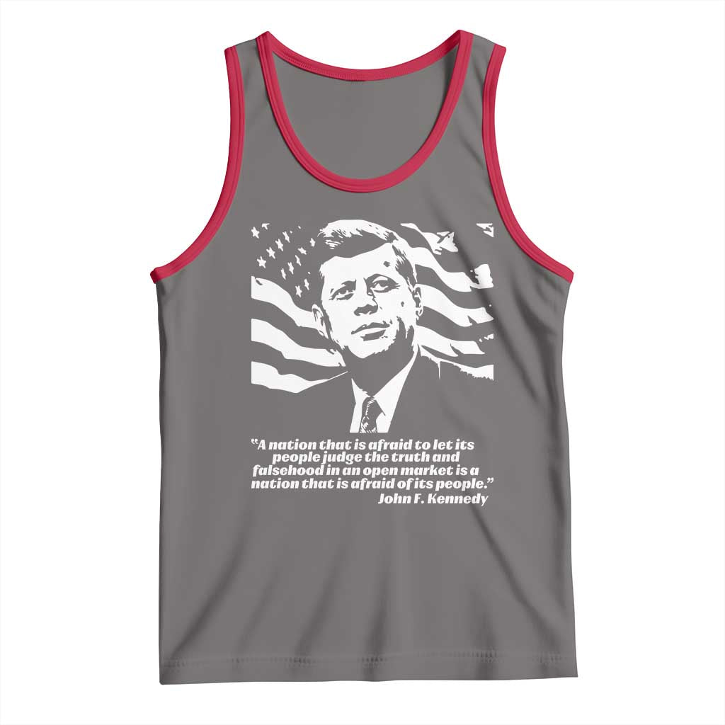 Theodore Roosevelt Quote Tank Top Patriotic American Flag Presidents Day TS14 Deep Heather Red Print Your Wear