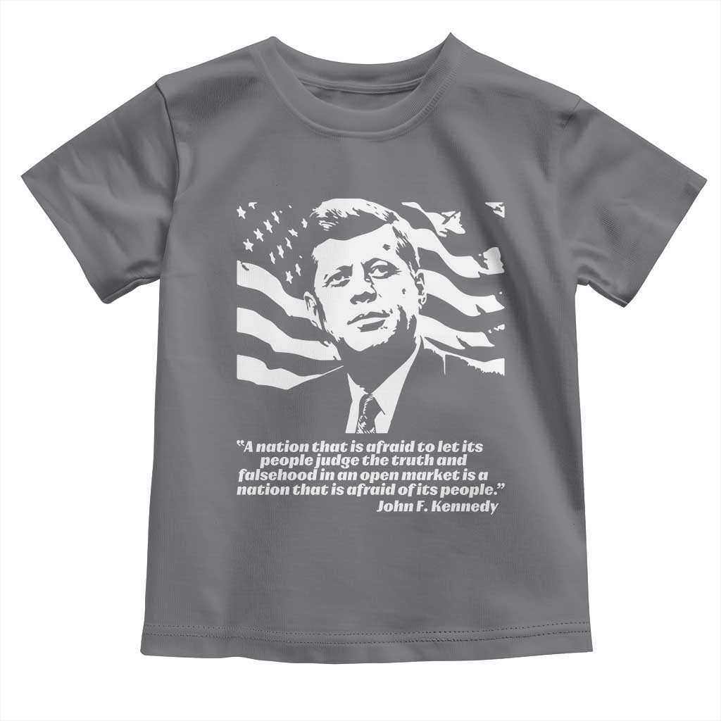 Theodore Roosevelt Quote Toddler T Shirt Patriotic American Flag Presidents Day TS14 Charcoal Print Your Wear