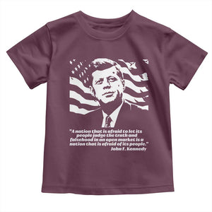 Theodore Roosevelt Quote Toddler T Shirt Patriotic American Flag Presidents Day TS14 Maroon Print Your Wear