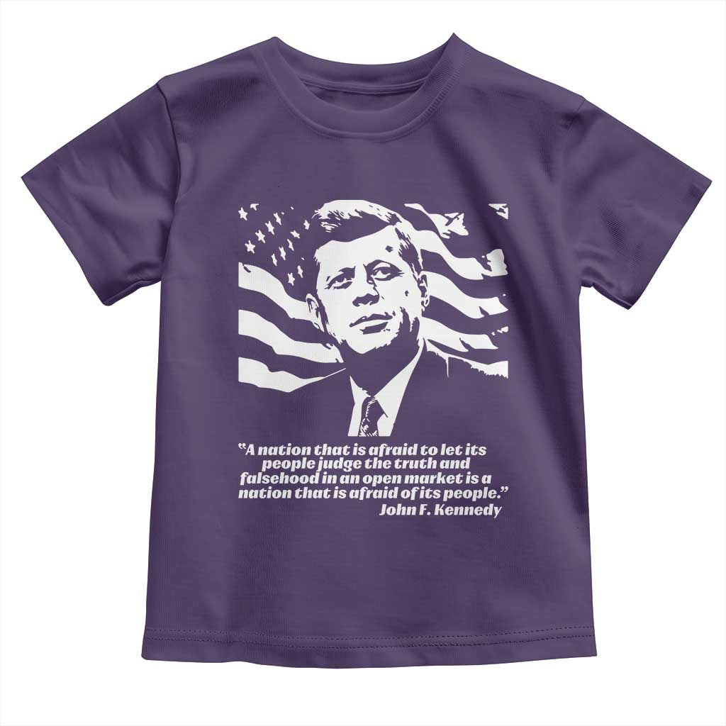 Theodore Roosevelt Quote Toddler T Shirt Patriotic American Flag Presidents Day TS14 Purple Print Your Wear