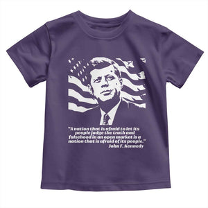 Theodore Roosevelt Quote Toddler T Shirt Patriotic American Flag Presidents Day TS14 Purple Print Your Wear