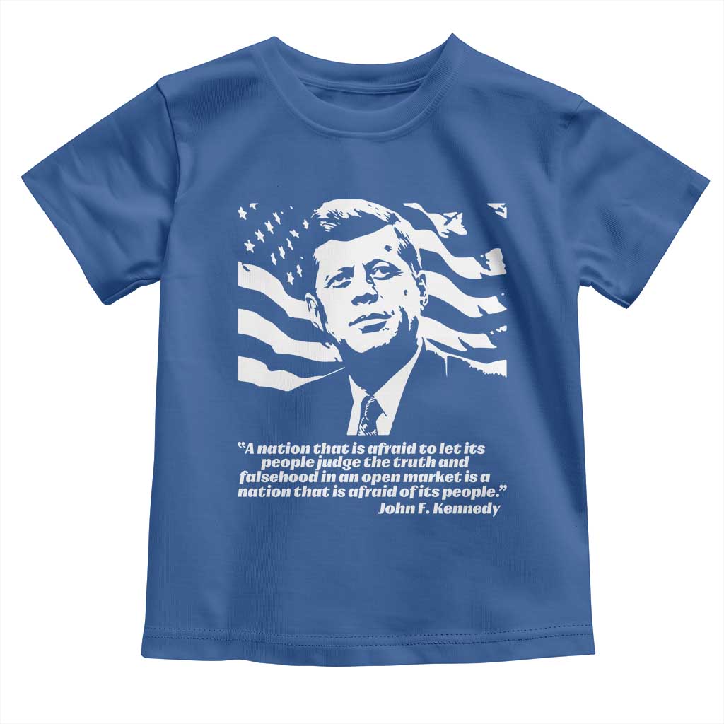 Theodore Roosevelt Quote Toddler T Shirt Patriotic American Flag Presidents Day TS14 Royal Blue Print Your Wear