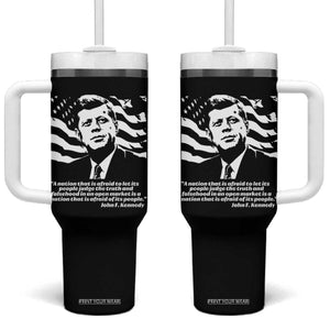 Theodore Roosevelt Quote Tumbler With Handle Patriotic American Flag Presidents Day TS14 One Size: 40 oz Black Print Your Wear