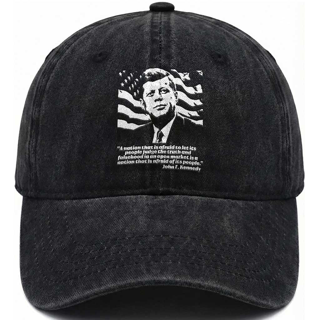 Theodore Roosevelt Quote Washed Cotton Baseball Cap Patriotic American Flag Presidents Day TS14 Washed Cap Universal Fit Black Print Your Wear