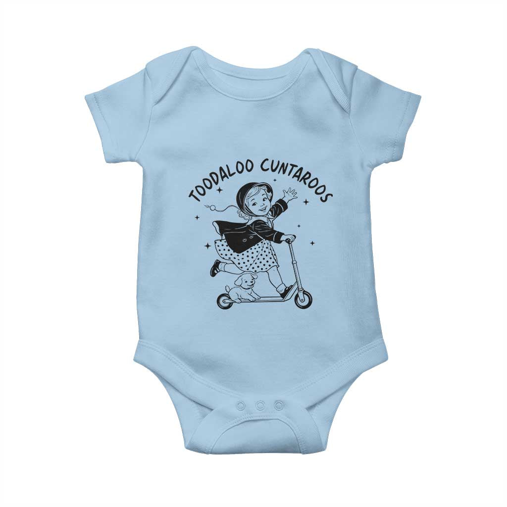 Toodaloo Cuntaroos Baby Onesie Funny Roller Girl Sarcastic TS14 Light Blue Print Your Wear