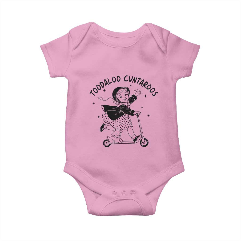 Toodaloo Cuntaroos Baby Onesie Funny Roller Girl Sarcastic TS14 Light Pink Print Your Wear
