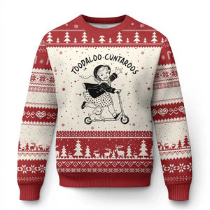Toodaloo Cuntaroos Ugly Christmas Sweater Funny Roller Girl Sarcastic TS14 Beige Red Print Your Wear