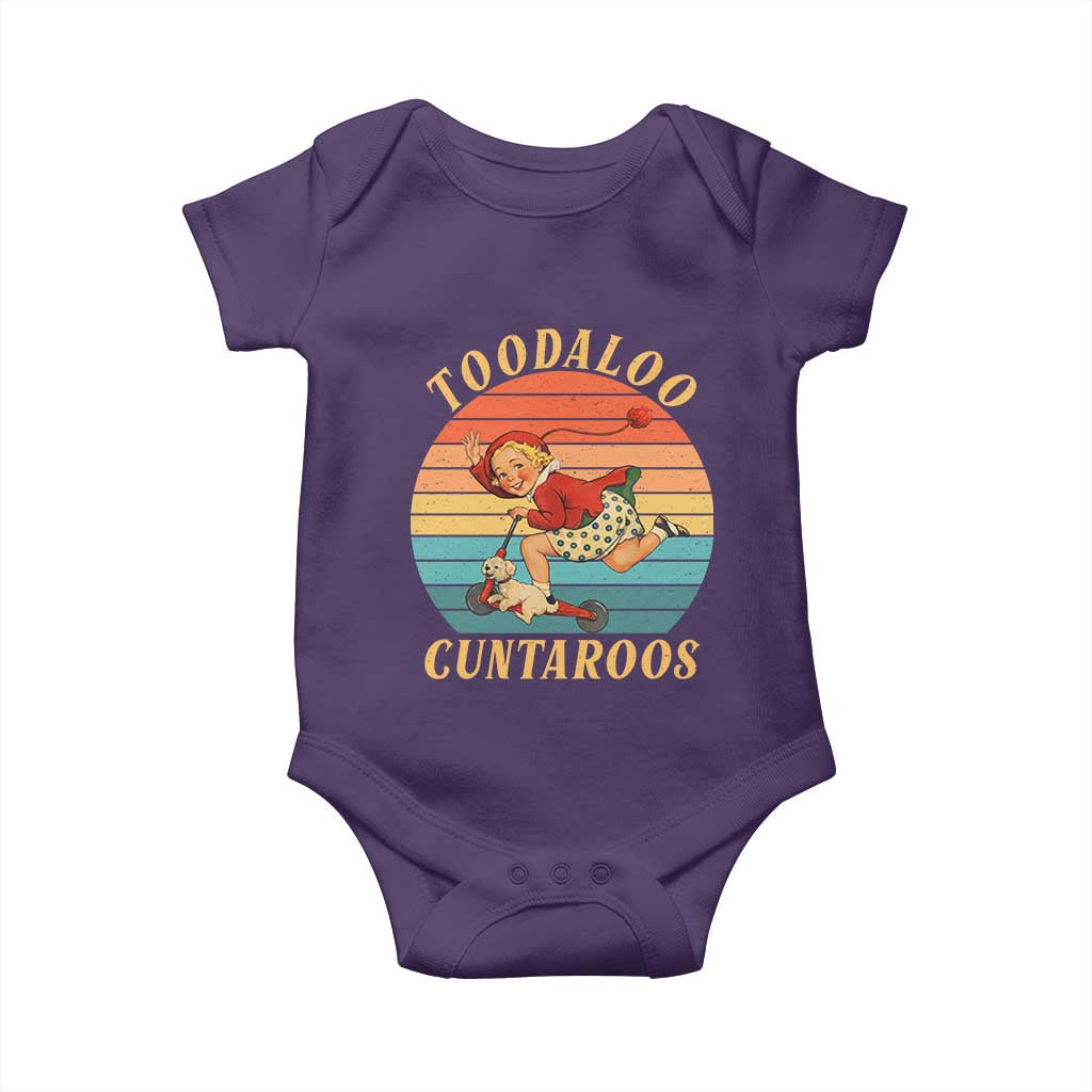 Toodaloo Cuntaroos Baby Onesie Funny Sarcastic Goodbye Humor TS14 Purple Print Your Wear