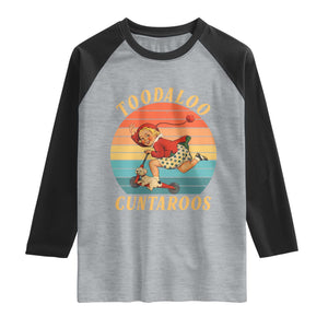 Toodaloo Cuntaroos Raglan Shirt Funny Sarcastic Goodbye Humor TS14 Heather Gray Black Print Your Wear