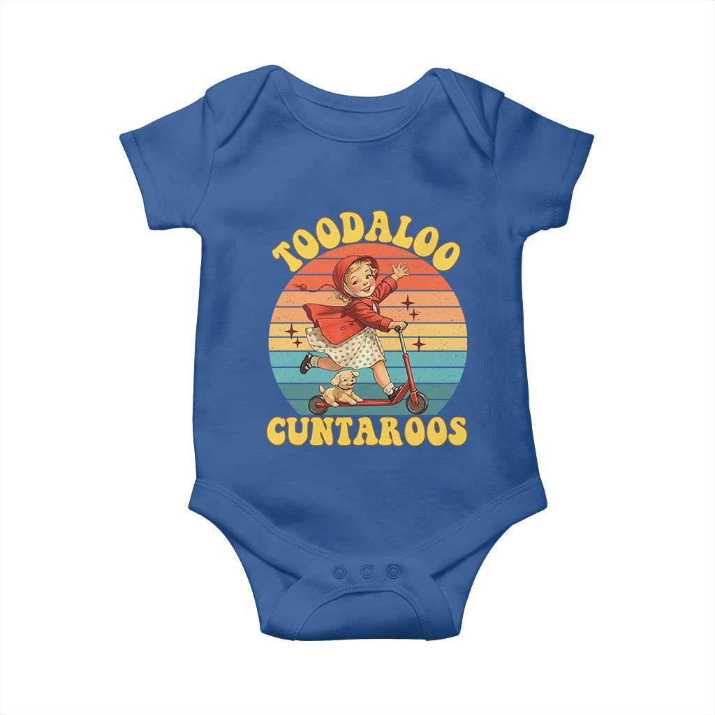 Toodaloo Cuntaroos Baby Onesie Funny Roller Sassy Girl Sarcastic Humor TS14 Royal Blue Print Your Wear