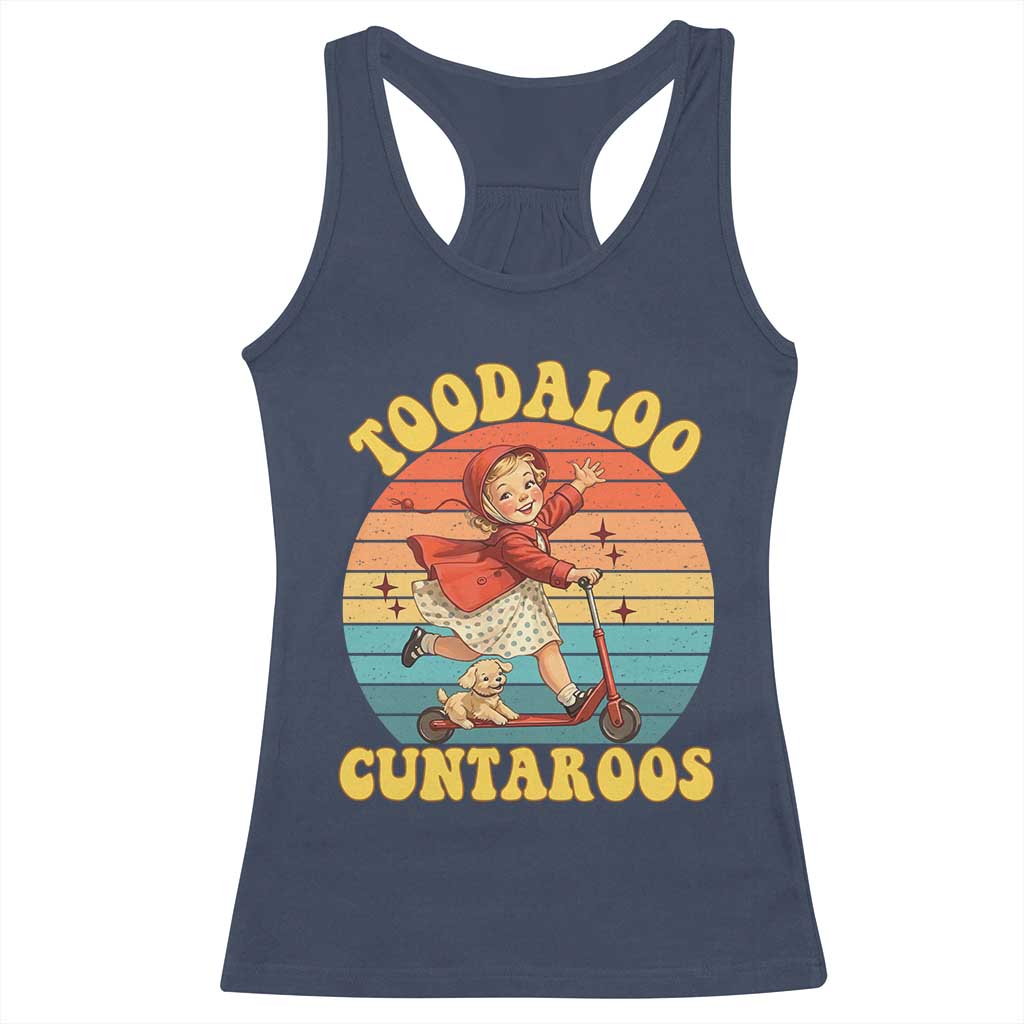 Toodaloo Cuntaroos Racerback Tank Top Funny Roller Sassy Girl Sarcastic Humor TS14 Navy Print Your Wear
