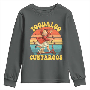 Toodaloo Cuntaroos Youth Sweatshirt Funny Roller Sassy Girl Sarcastic Humor TS14 Dark Heather Print Your Wear